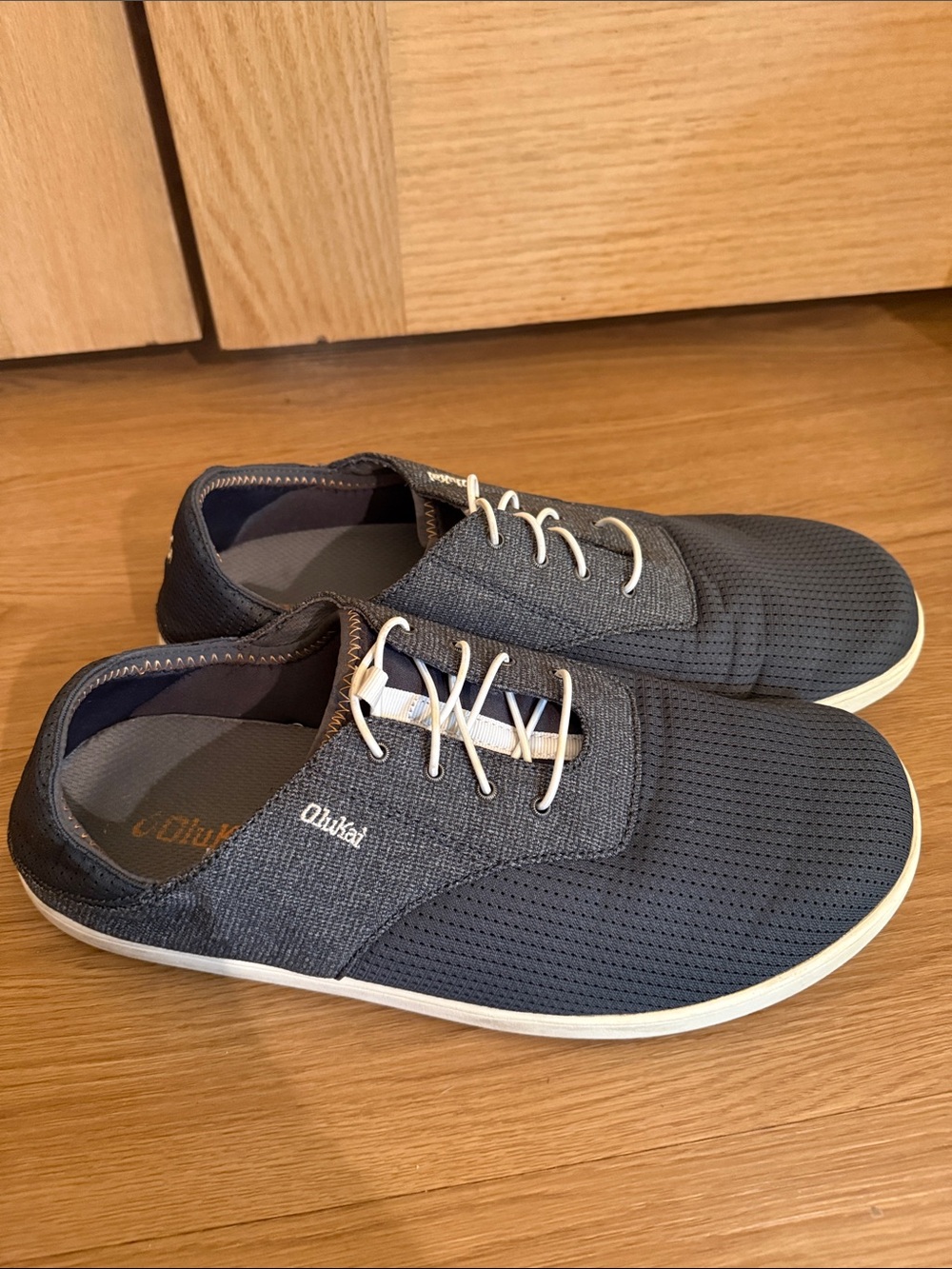 Olukai Men's Gray Nohea Moku Slip on Boat Shoes